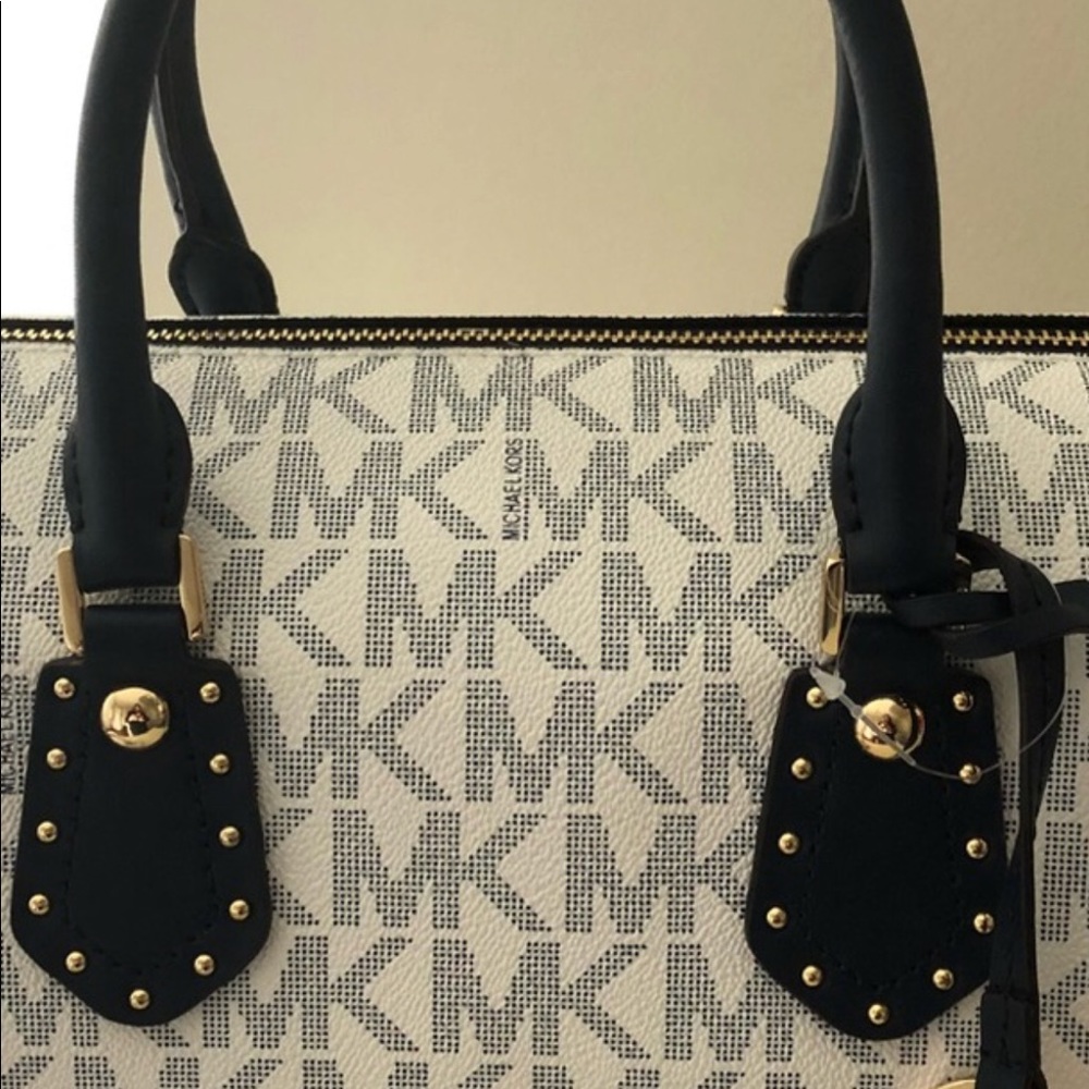 Michael Kors Set “Aria” MD Studded Satchel Handbag - Picture 2 of 2